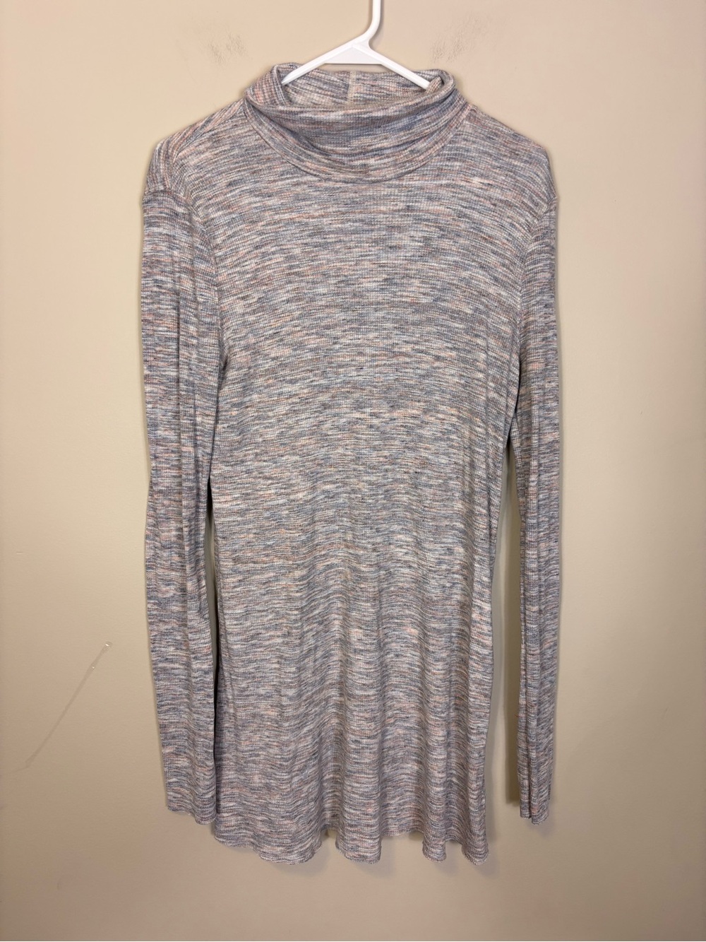 We The Free Free People Heathered Multicolor Turtleneck Long-Sleeve Tunic Medium